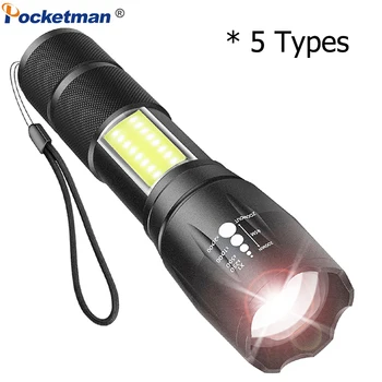 Powerful T6 LED COB Flashlight Mini COB Torch Zoomable Flashlight Waterproof Torch with 4 Modes Portable 5 Types Flashlights
Powerful T6 LED COB Flashlight Mini COB Torch Zoomable Flashlight Waterproof Torch with 4 Modes Portable 5 Types Flashlights