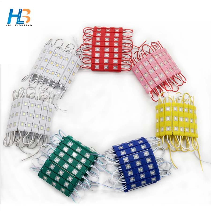 HBL NEW injection led module 5730 3 LEDS 20pcs/lot 12V with lens Waterproof IP65 ,green blue green pink color for shop banner
HBL NEW injection led module 5730 3 LEDS 20pcs/lot 12V with lens Waterproof IP65 ,green blue green pink color for shop banner