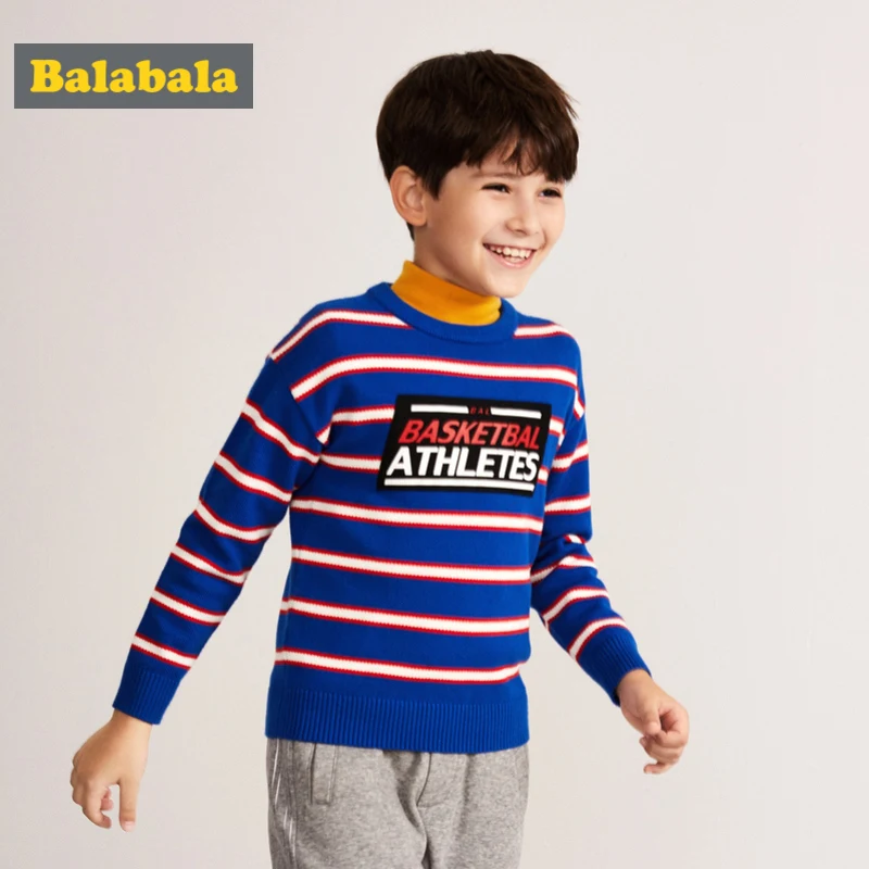 Balabala Boy Waffled Stripe Sweater with Applique Teenage Boy Crewneck Pull-over Sweater with Ribbing at Neckline Cuff and Hem
Balabala Boy Waffled Stripe Sweater with Applique Teenage Boy Crewneck Pull-over Sweater with Ribbing at Neckline Cuff and Hem