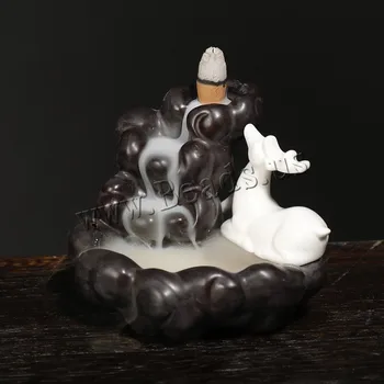 Creative Backflow Incense Burner Smoke Waterfall Incense Holder Ceramic Aromatherapy Furnace Holder Use In Home Office Teahouse 
Creative Backflow Incense Burner Smoke Waterfall Incense Holder Ceramic Aromatherapy Furnace Holder Use In Home Office Teahouse