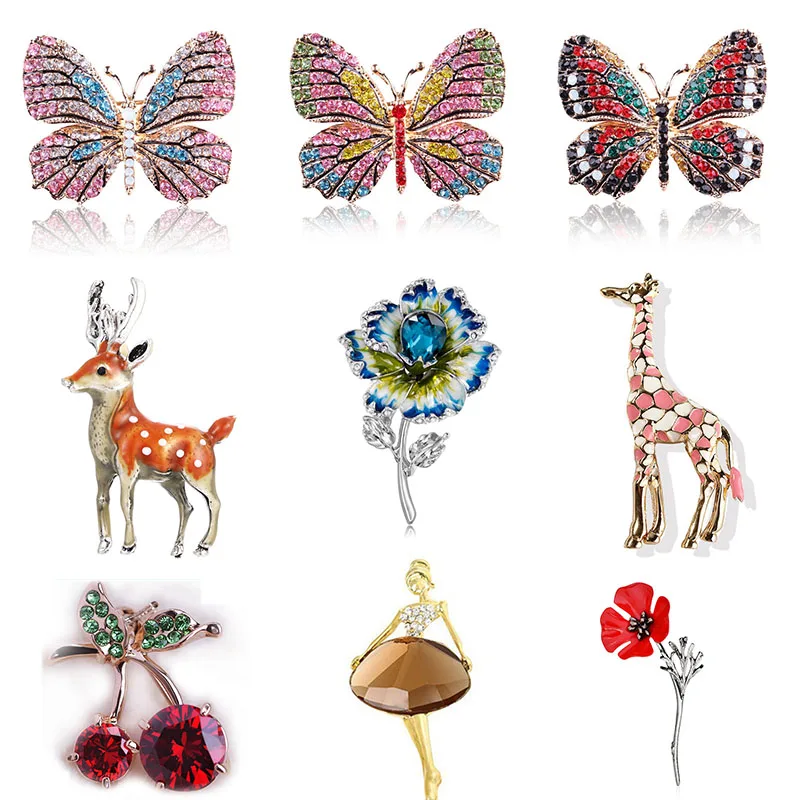 Fashion Crystal Vintage butterfly Deer Brooches for Women Men Sweater suit Crystal Animal Pins buckle Jewelry Rhinestones
Fashion Crystal Vintage butterfly Deer Brooches for Women Men Sweater suit Crystal Animal Pins buckle Jewelry Rhinestones