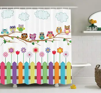 Owls Home Decor Shower Curtain Set Sunny Day Countryside Farmhouse Fences Wildflowers Holidays Art Bathroom Accessories
Owls Home Decor Shower Curtain Set Sunny Day Countryside Farmhouse Fences Wildflowers Holidays Art Bathroom Accessories