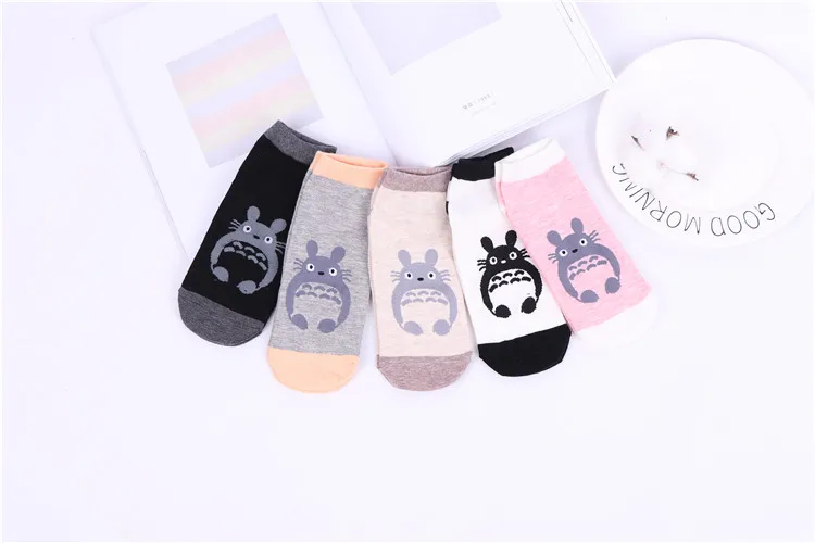 Totoro Winter Women Socks Cotton Hayao Miyazaki Christmas Socks Harajuku Kawaii Funny Socks Cartoon Comic Thick Socks Cotton New