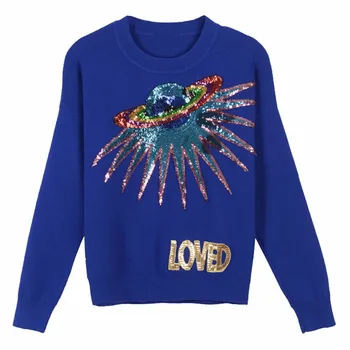 Knitted Rabbit Velvet Pullovers Sweater Women 2019 Autumn Winter LUXURY BRAND Planet Letter Sequined Embroidery Runway Sweaters
Knitted Rabbit Velvet Pullovers Sweater Women 2019 Autumn Winter LUXURY BRAND Planet Letter Sequined Embroidery Runway Sweaters