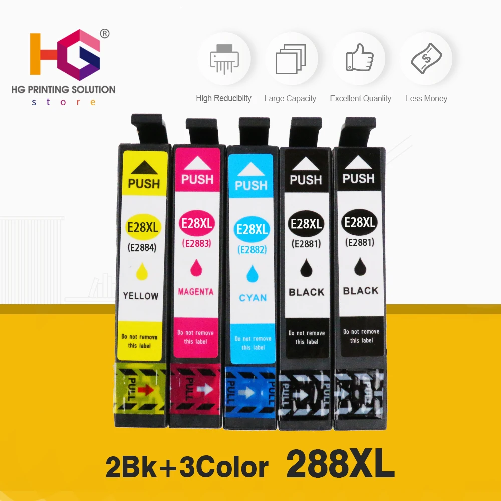 5pcs Replacement for Epson 288XL Ink Cartridge Used in Epson Expression Home XP-330 XP-430 XP-434 XP-340 XP-440 Printer
5pcs Replacement for Epson 288XL Ink Cartridge Used in Epson Expression Home XP-330 XP-430 XP-434 XP-340 XP-440 Printer