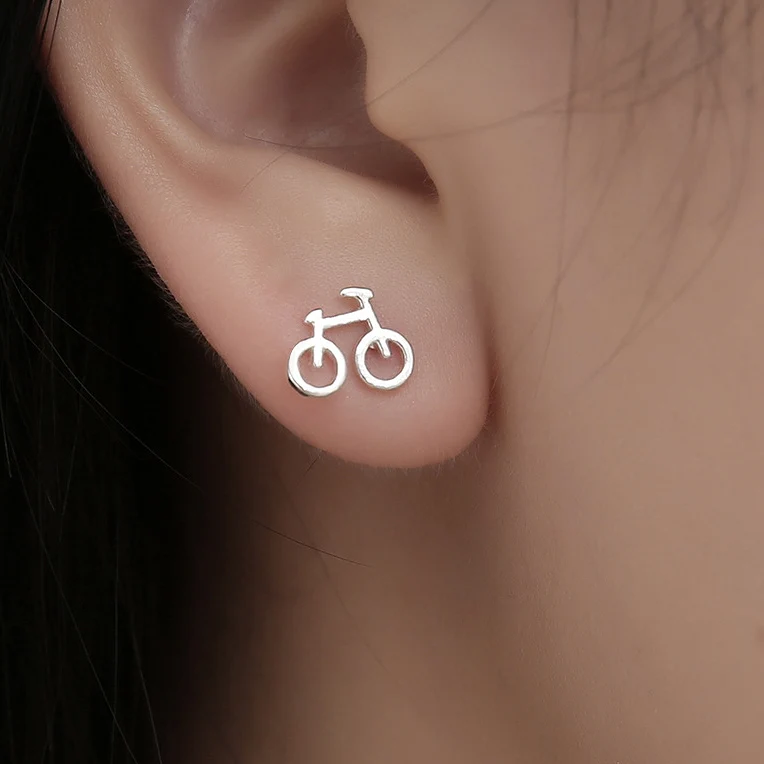 Simple Design Silver Color Bicycle Earring Cute Small Charm Bike Stud Earrings For Women Men Ear Accessories Fashion Jewelry
Simple Design Silver Color Bicycle Earring Cute Small Charm Bike Stud Earrings For Women Men Ear Accessories Fashion Jewelry