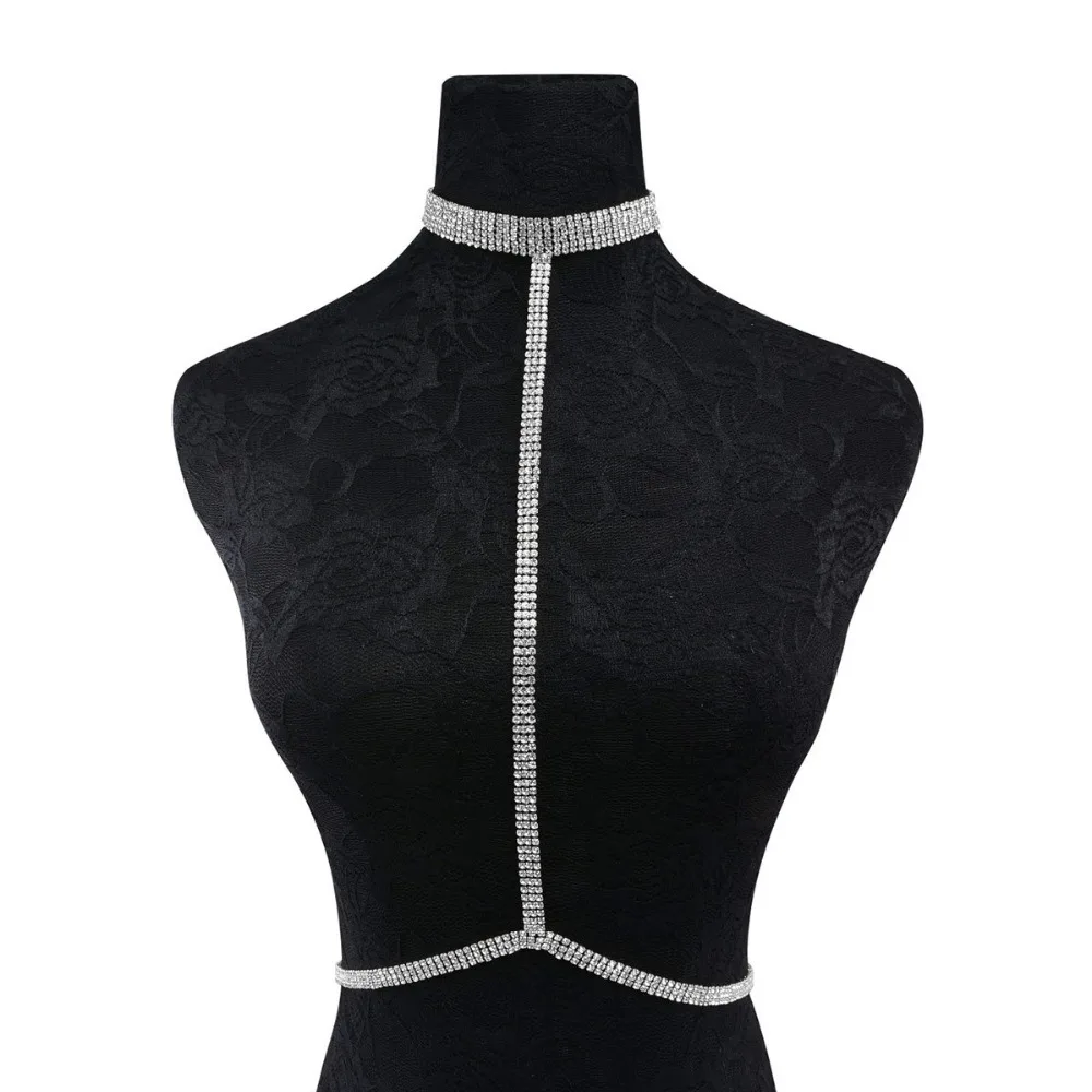 Sexy Crystal Bra Slave Harness Body Chain Women Rhinestone Choker Necklace Rhinestone Bikini beach Fashion Body Jewelry 
Sexy Crystal Bra Slave Harness Body Chain Women Rhinestone Choker Necklace Rhinestone Bikini beach Fashion Body Jewelry