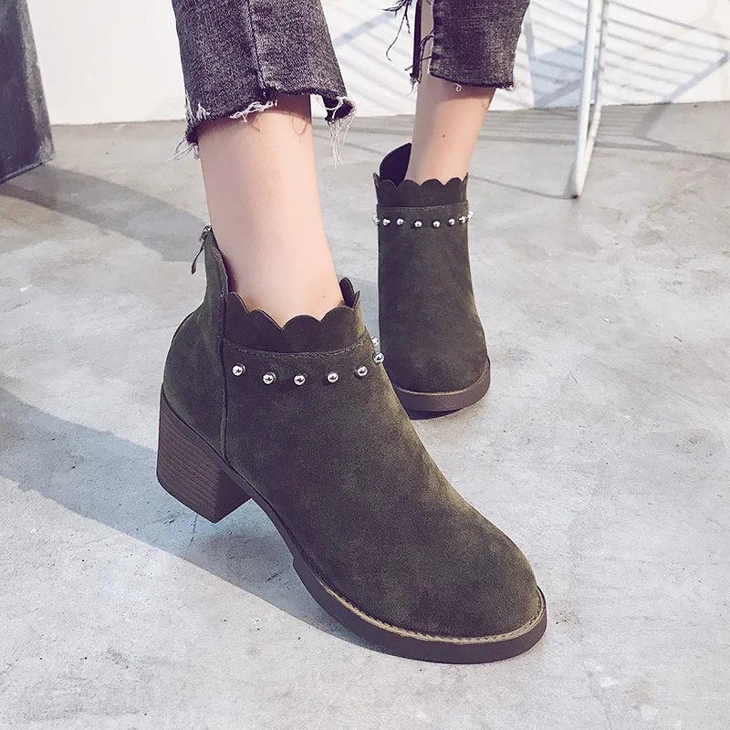 Zipper Women Ankle Boots Faux Suede High Heels Leather Boots Ladies Fashion Pointed Toe Black Brown Shoes Woman Plus Size 35-39
Zipper Women Ankle Boots Faux Suede High Heels Leather Boots Ladies Fashion Pointed Toe Black Brown Shoes Woman Plus Size 35-39