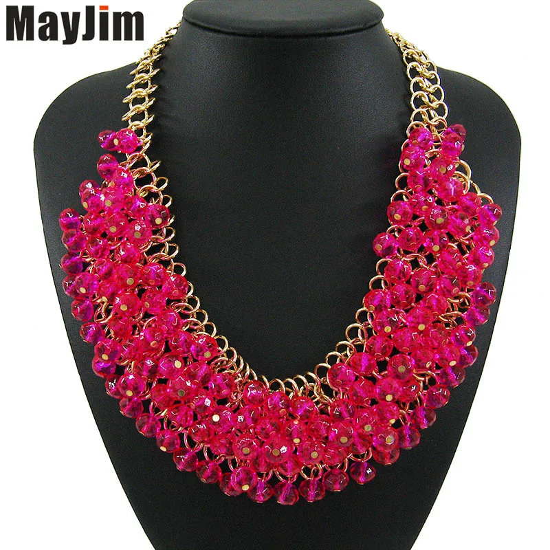 MayJim Statement Necklace 2018 Fashion Women Hand-woven chunky Gold Chain Choker Crystal Bead collar Necklaces & Pendants Bijoux
MayJim Statement Necklace 2018 Fashion Women Hand-woven chunky Gold Chain Choker Crystal Bead collar Necklaces & Pendants Bijoux