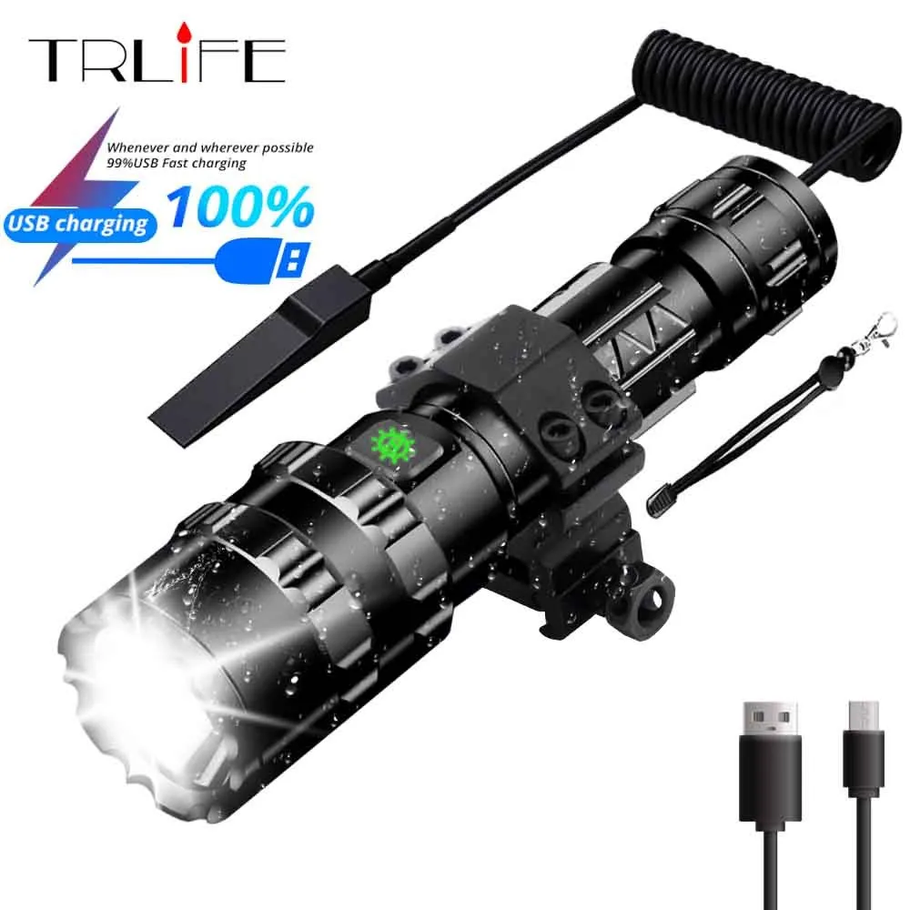 65000Lumens Portable Tactical Scout Light Rifle Hunting Flashlight Weapon Light LED Torch With Remote Pressure Switch and Mount
65000Lumens Portable Tactical Scout Light Rifle Hunting Flashlight Weapon Light LED Torch With Remote Pressure Switch and Mount