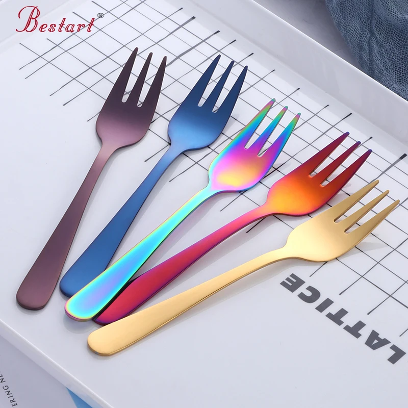 5pcs Stainless Steel Rainbow Tea Fork Set Tableware Gold Small Table Forks Fruit Fork For Party Mini Dessert Fork Drop Shipping
5pcs Stainless Steel Rainbow Tea Fork Set Tableware Gold Small Table Forks Fruit Fork For Party Mini Dessert Fork Drop Shipping