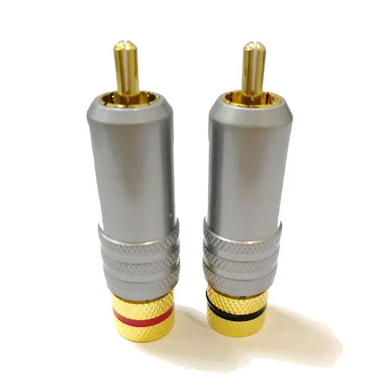 20Pcs/Lot Good quality RCA Plug Locking Non solder plug metal RCA connector Gold Plated Black ring
20Pcs/Lot Good quality RCA Plug Locking Non solder plug metal RCA connector Gold Plated Black ring