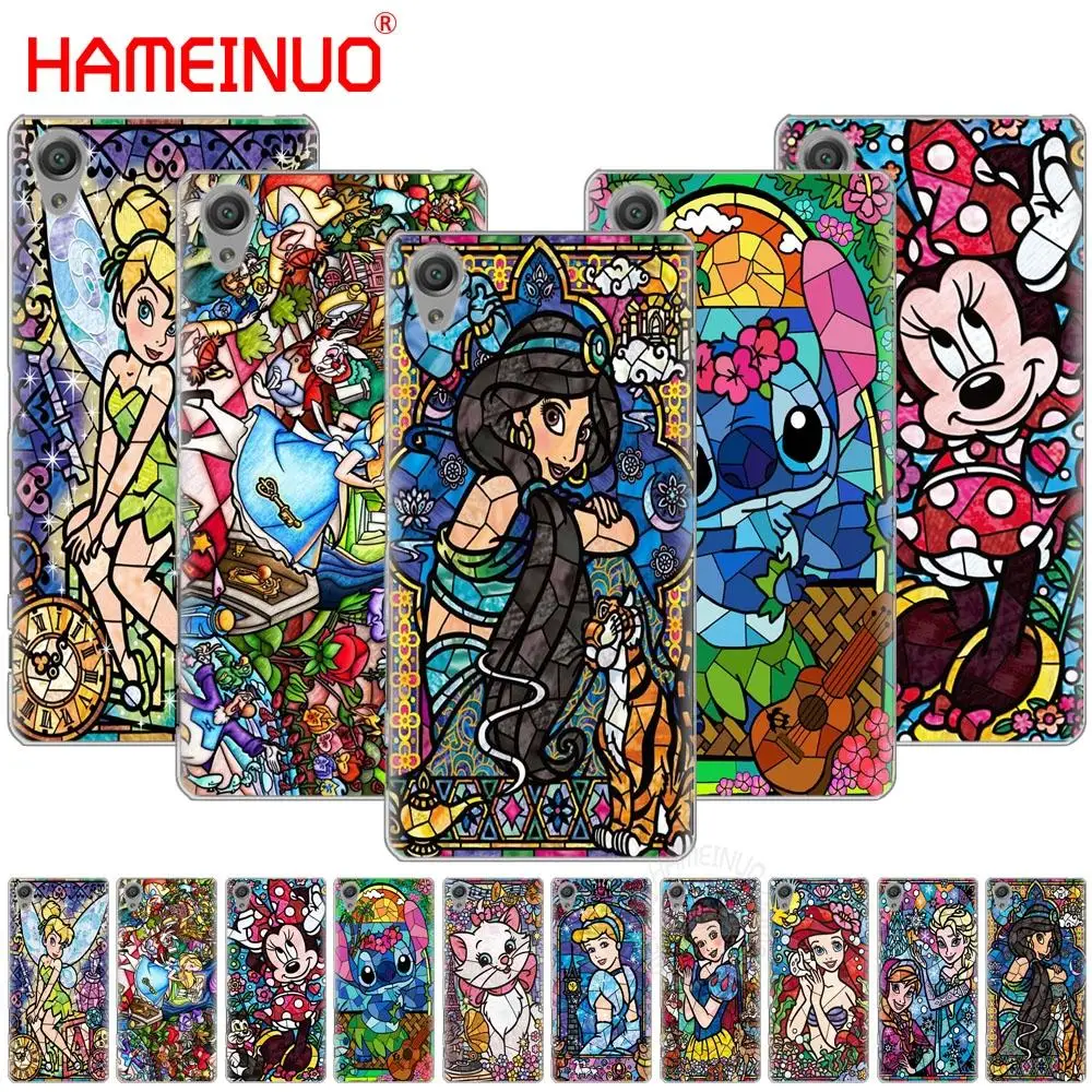 

HAMEINUO stained glass Alice Cover phone Case for sony xperia C6 XA1 XA2 XA ULTRA X XP L1 L2 X XZ1 compact XR/XZ PREMIUM