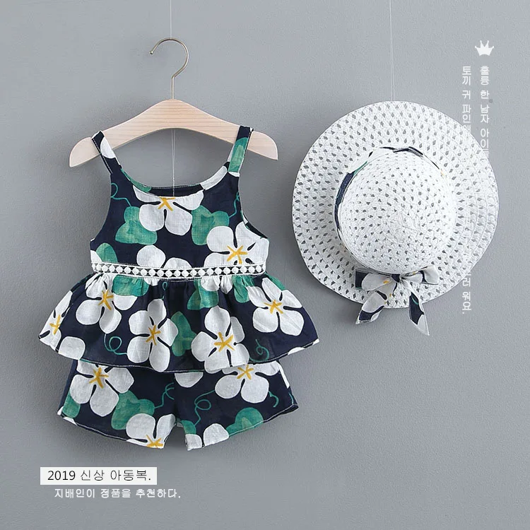 Girls Clothing Sets 2019 Summer Kids Clothes Floral Chiffon Halter+Embroidered Shorts Straw Children Clothing
Girls Clothing Sets 2019 Summer Kids Clothes Floral Chiffon Halter+Embroidered Shorts Straw Children Clothing