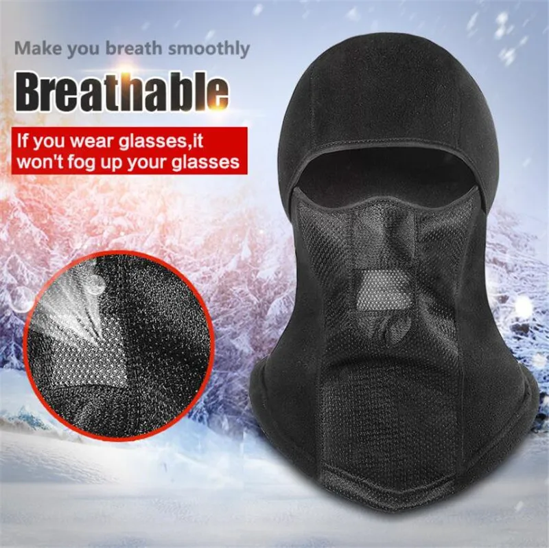 New Balaclava Winter Face Mask Motorcycle Ski Waterproof Thermal Fleece Skull Face Mask Face Shield Moto With Breathable Vents 
New Balaclava Winter Face Mask Motorcycle Ski Waterproof Thermal Fleece Skull Face Mask Face Shield Moto With Breathable Vents