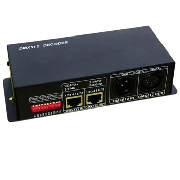 DMX512 sub-controller DMX decoder 3 4-channel output RGB controller LED light with controller
DMX512 sub-controller DMX decoder 3 4-channel output RGB controller LED light with controller