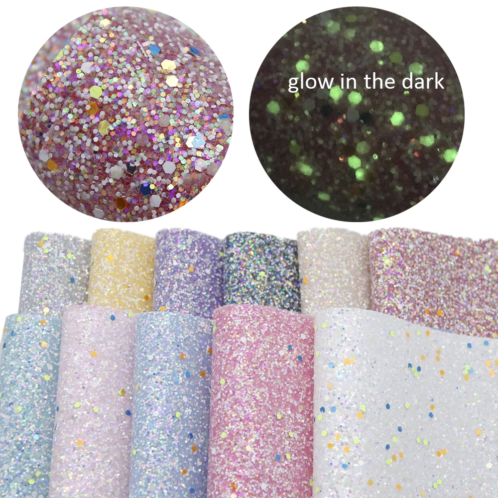 20*34cm Glow in the Dark Chunky Glitter Fabric Synthetic Leather Sequins Patchwork Bag Shoes Handmade Phone Case DIY,1Yc7055
20*34cm Glow in the Dark Chunky Glitter Fabric Synthetic Leather Sequins Patchwork Bag Shoes Handmade Phone Case DIY,1Yc7055