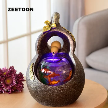 110V-220V Desktop Resin Water Fountain Small Fish Tank Home Feng Shui Decoration Vintage Adornment Waterscape Landscape Fountain
110V-220V Desktop Resin Water Fountain Small Fish Tank Home Feng Shui Decoration Vintage Adornment Waterscape Landscape Fountain