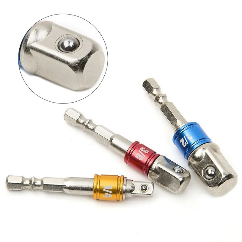 3pcs Power Drill Impact Socket Adapter 1/4" 3/8" 1/2" Hex Square Nut Driver Extension Bit Set
3pcs Power Drill Impact Socket Adapter 1/4" 3/8" 1/2" Hex Square Nut Driver Extension Bit Set