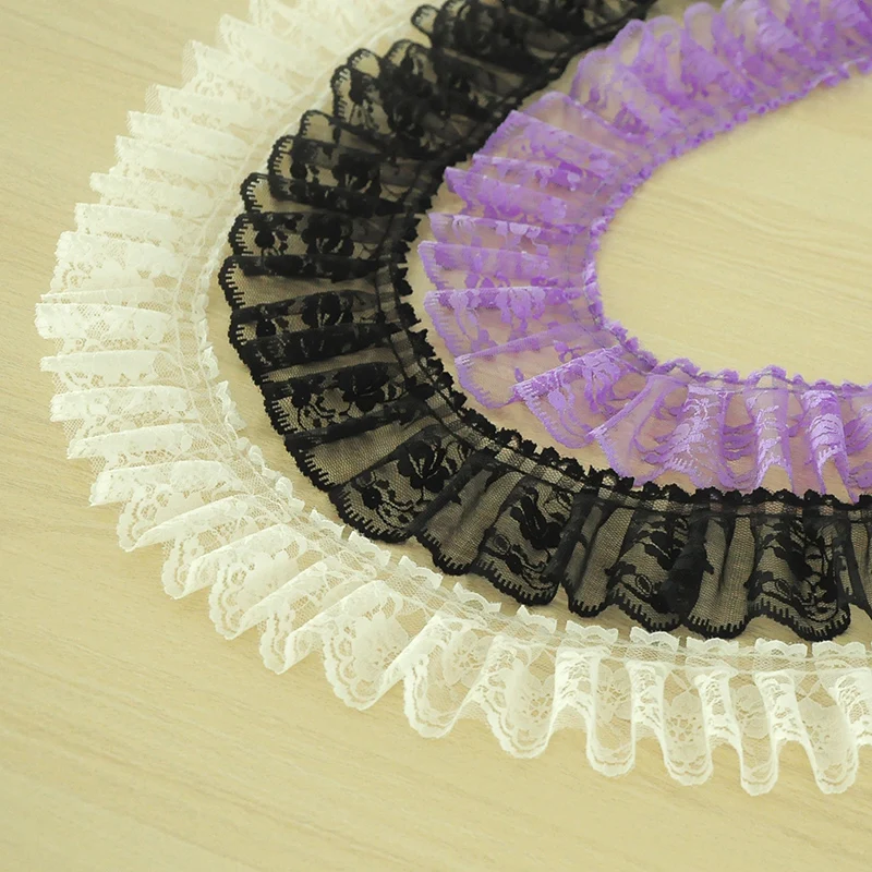 1M Pleated Guipure Lace Ribbon Trim 2cm Diy Sewing White Black Purple Lace Fabric Dress Decoration Clothes Craft Supplies LE7
1M Pleated Guipure Lace Ribbon Trim 2cm Diy Sewing White Black Purple Lace Fabric Dress Decoration Clothes Craft Supplies LE7