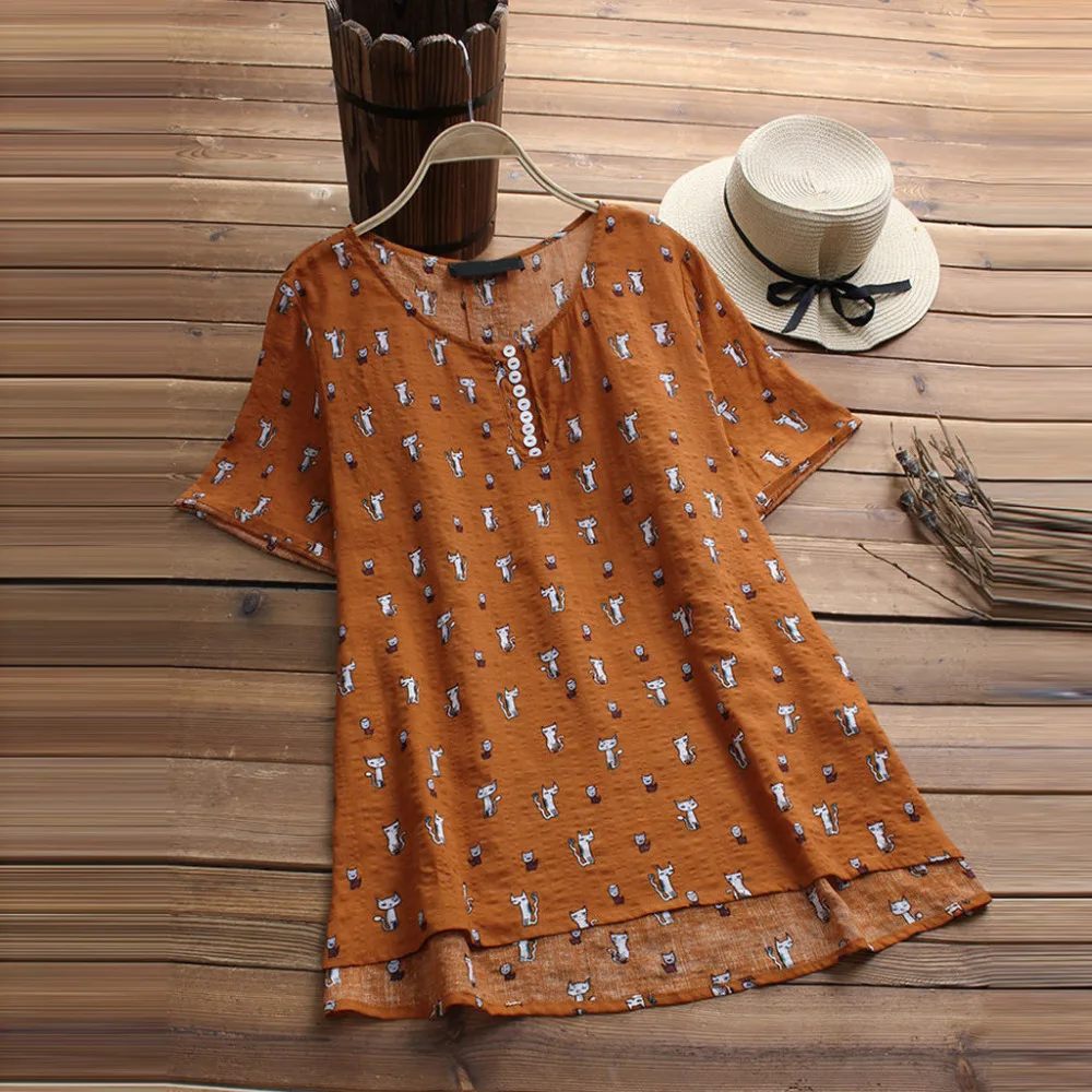 O-neck Cartoon Print m-5xl Plus Size Short Sleeve Blouse Women Summer Plus Size Short Sleeve Shirts Loose Blouse tunic #20
O-neck Cartoon Print m-5xl Plus Size Short Sleeve Blouse Women Summer Plus Size Short Sleeve Shirts Loose Blouse tunic #20