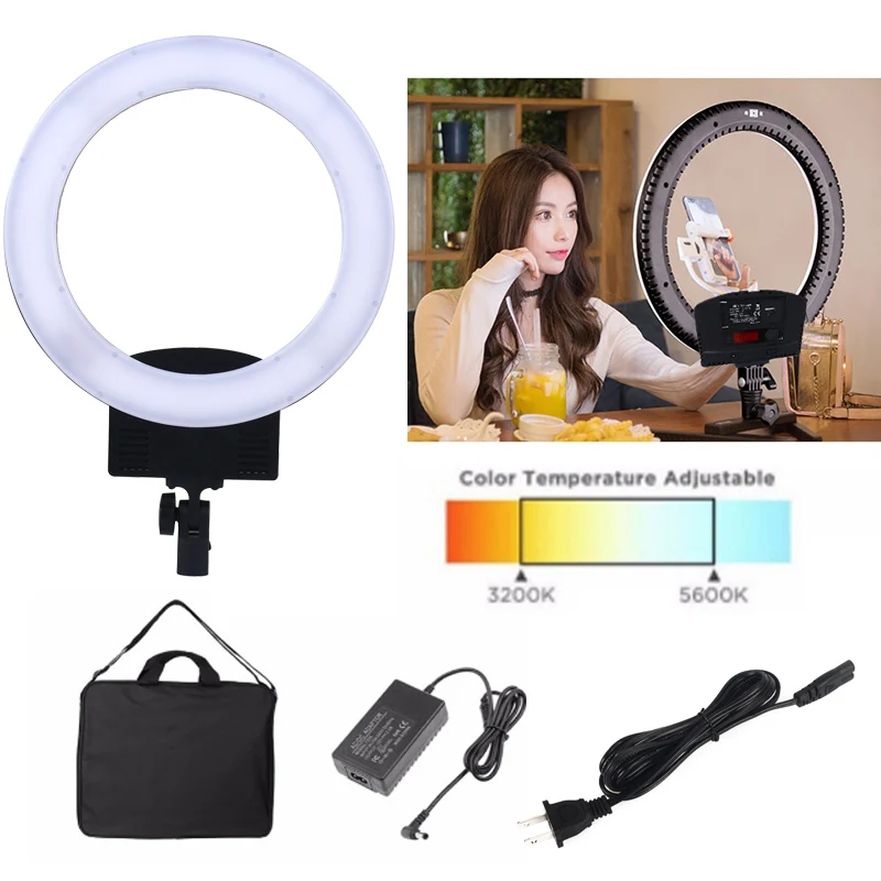 RL-12II Dimmable Photography light Led Ring Light Bi-color 3200-5600K 9 inch 240 led Ring Lamp For Camera Photo Studio Phone
RL-12II Dimmable Photography light Led Ring Light Bi-color 3200-5600K 9 inch 240 led Ring Lamp For Camera Photo Studio Phone