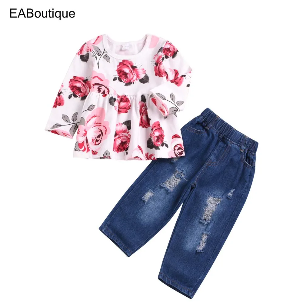 EABoutique Cotton baby girl clothing Long sleeve tops+pants fashion Floral print kids clothes girls O-neck for 1-5 year S0303
EABoutique Cotton baby girl clothing Long sleeve tops+pants fashion Floral print kids clothes girls O-neck for 1-5 year S0303