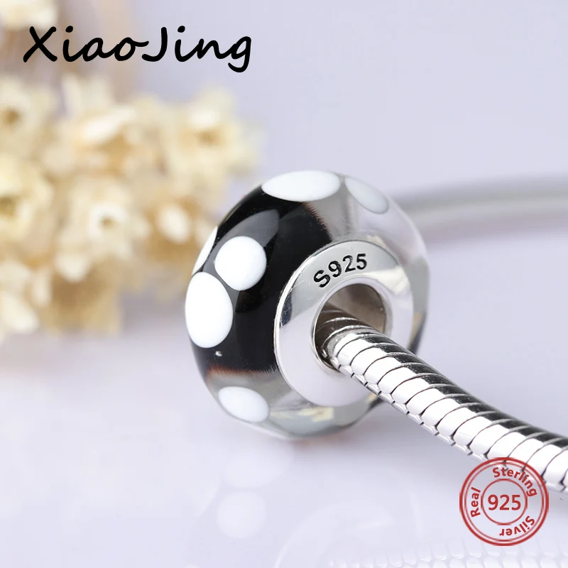 New arrival silver 925 classic black Murano glass beads with spot fit authentic European diy charms bracelet jewelry making gift
New arrival silver 925 classic black Murano glass beads with spot fit authentic European diy charms bracelet jewelry making gift