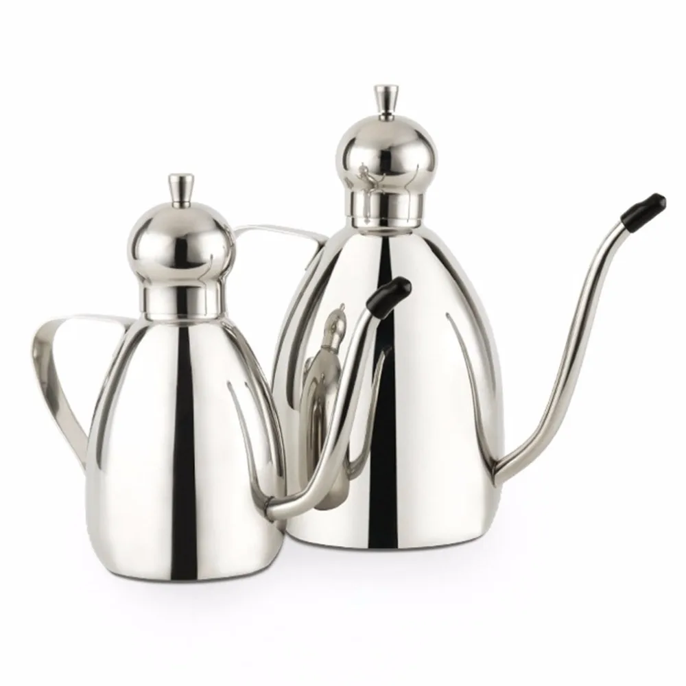 European Creative Oil Pot Olive Oil Bottle 304 Stainless Steel Kitchen Soy Sauce Seasoning Leak-Proof Controllable Storage Tools
European Creative Oil Pot Olive Oil Bottle 304 Stainless Steel Kitchen Soy Sauce Seasoning Leak-Proof Controllable Storage Tools