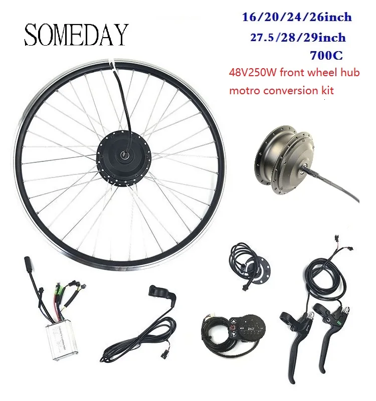 SOMEDAY 48V250W Electric Bicycle Conversion kit 16-28 inch 700C Front Motor Wheel hub Motor with spoke and rim
SOMEDAY 48V250W Electric Bicycle Conversion kit 16-28 inch 700C Front Motor Wheel hub Motor with spoke and rim