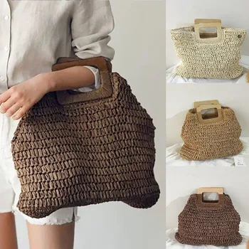 Bohemian Women Straw Bags Beach Handbags Summer Shoulder Bags Handmade Knitted Travel Totes Storage Bag
Bohemian Women Straw Bags Beach Handbags Summer Shoulder Bags Handmade Knitted Travel Totes Storage Bag