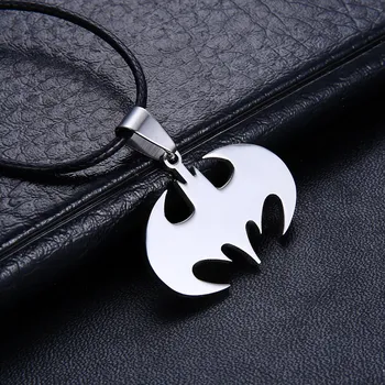 Fashion men Jewelry Batman Pendant Stainless Steel Necklaces leather chain Men pendants Necklace
Fashion men Jewelry Batman Pendant Stainless Steel Necklaces leather chain Men pendants Necklace