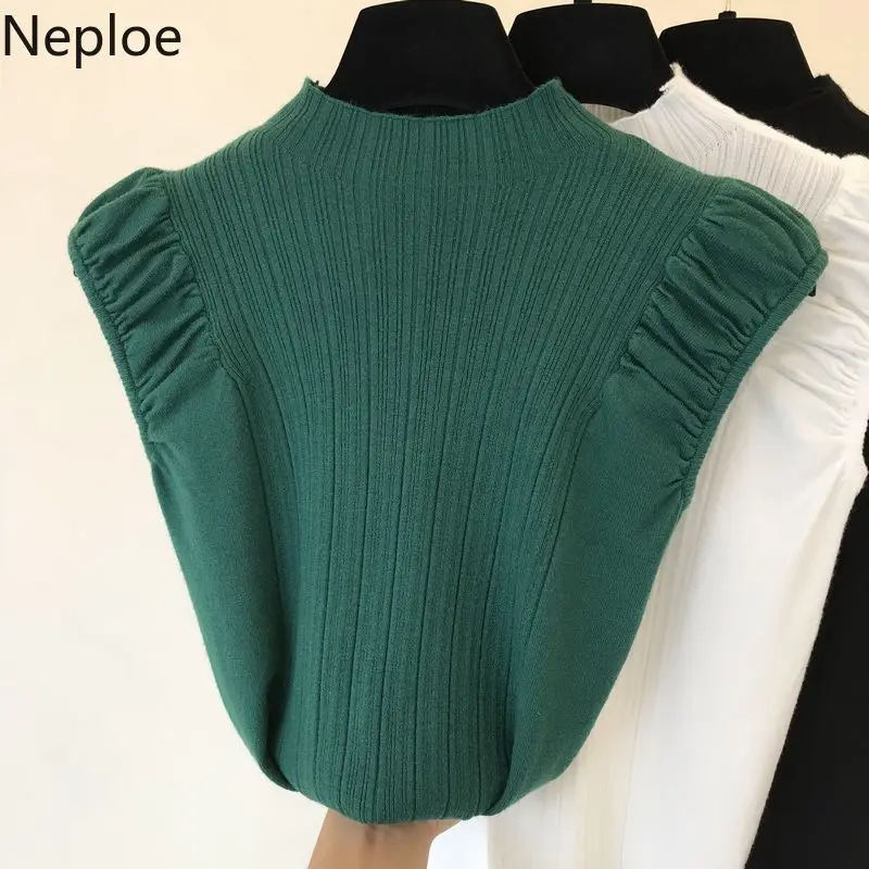 Neploe Korean Chic Solid Knit Tshirt Women Fashion Ruff Sleeve T Shirts 2019 Summer Female Clothes Blusas Sleeveless Lady Tops
Neploe Korean Chic Solid Knit Tshirt Women Fashion Ruff Sleeve T Shirts 2019 Summer Female Clothes Blusas Sleeveless Lady Tops