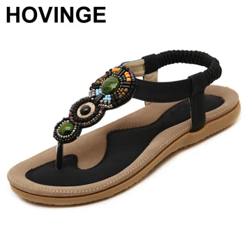 HOVINGE Women Shoes Summer Flat Sandals Bohemia Beaded Flip Flops Sexy Shoes Woman Sandalias Mujer Plus Size EU35-41
HOVINGE Women Shoes Summer Flat Sandals Bohemia Beaded Flip Flops Sexy Shoes Woman Sandalias Mujer Plus Size EU35-41