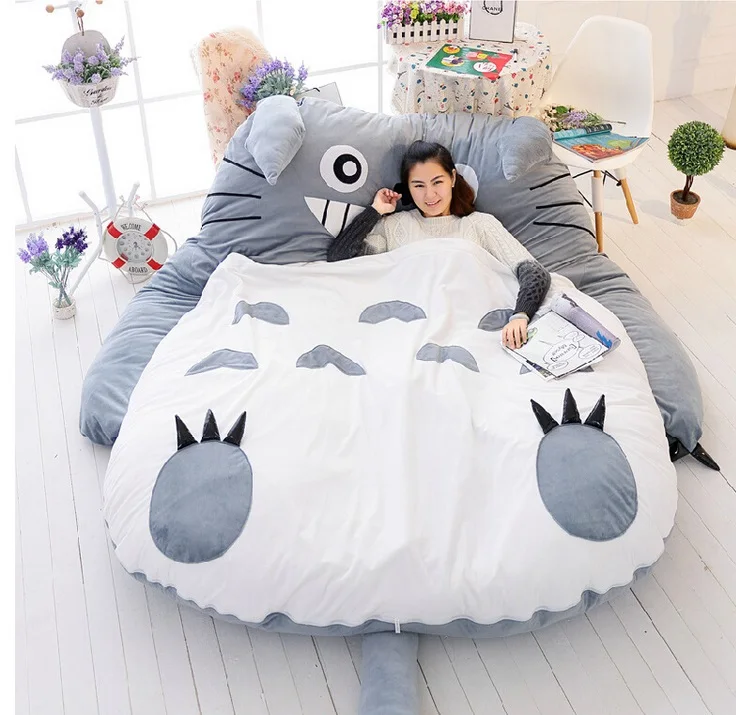 Japanese Anime Gray My Neighbor Totoro Plush Bed 210cm X 170cm Stuffed Totoro Sleeping Bag Cute Tatami Sofa
Japanese Anime Gray My Neighbor Totoro Plush Bed 210cm X 170cm Stuffed Totoro Sleeping Bag Cute Tatami Sofa