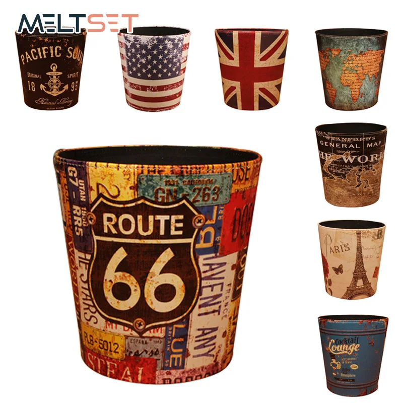 PU Leather Rubbish Bin Trash Can Waste Garbage Bin Storage Basket Office Paper Basket Vintage without Lid Dustbin 8 Patterns
PU Leather Rubbish Bin Trash Can Waste Garbage Bin Storage Basket Office Paper Basket Vintage without Lid Dustbin 8 Patterns