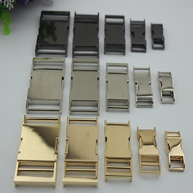 (6pcs/ lot) Gold, Silver, Gun Black Metal Buckles Rings Side Release Buckle Clip for Webbing Strap Belt 38mm 32mm 25mm 19mm 14mm
(6pcs/ lot) Gold, Silver, Gun Black Metal Buckles Rings Side Release Buckle Clip for Webbing Strap Belt 38mm 32mm 25mm 19mm 14mm