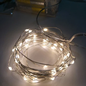 2M 5M LEDs Christmas Garland Silver Copper Wire LED String Lamp Fairy lights for Indoor New Year Xmas Wedding Decoration
2M 5M LEDs Christmas Garland Silver Copper Wire LED String Lamp Fairy lights for Indoor New Year Xmas Wedding Decoration