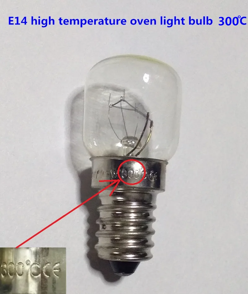 E14 220V high temperature 300 degrees breadmaker bulb e14 220v 15w 25w oven bulb E14 Steamer bulb
E14 220V high temperature 300 degrees breadmaker bulb e14 220v 15w 25w oven bulb E14 Steamer bulb