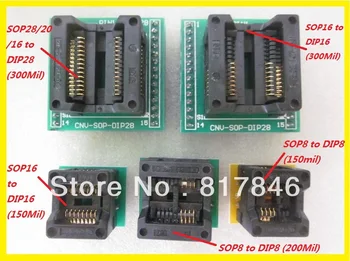 Free shipping IC Adapter Socket for USB Universal Programmer TL866CS TL866A EZP2010 SOP16 to DIP16 SOP28 to DIP28 SOP8 to DIP8
Free shipping IC Adapter Socket for USB Universal Programmer TL866CS TL866A EZP2010 SOP16 to DIP16 SOP28 to DIP28 SOP8 to DIP8