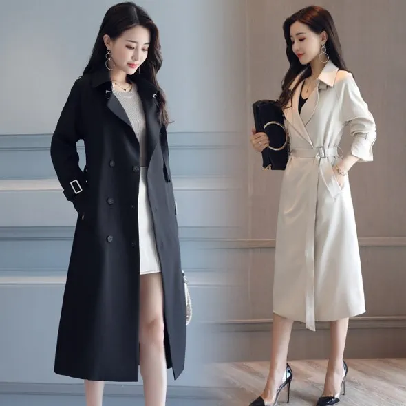Autumn Spring Women Double Breasted Long Trench Coat With Belt Casual Office Lady Business Casual Outwear Black Khaki Red
Autumn Spring Women Double Breasted Long Trench Coat With Belt Casual Office Lady Business Casual Outwear Black Khaki Red