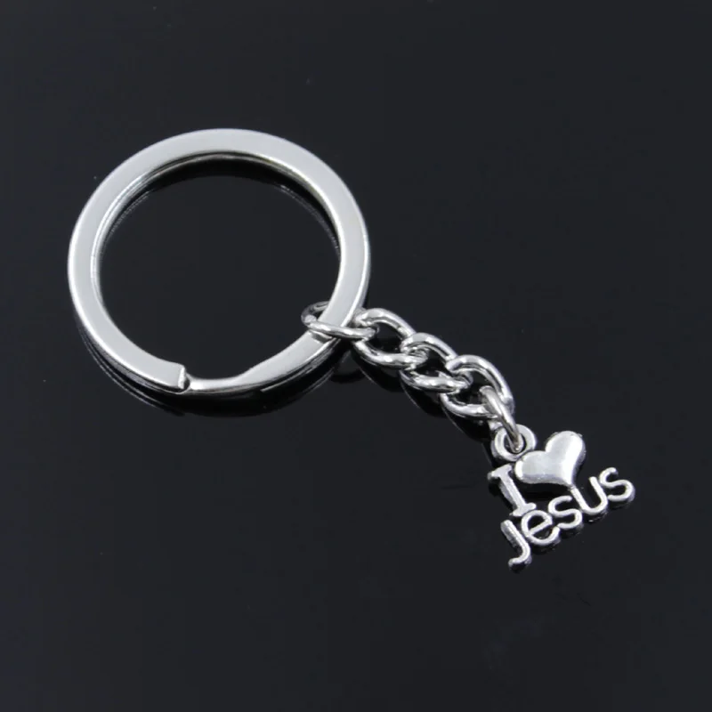 new fashion men 30mm keychain DIY metal holder chain vintage I love jesus 15x13mm silver pendant car Keychain Gift
new fashion men 30mm keychain DIY metal holder chain vintage I love jesus 15x13mm silver pendant car Keychain Gift