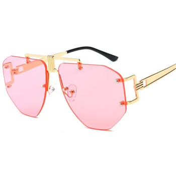 Retro Pink Rimless Sunglasses Women Vintage Red Hexagon Sun Glasses Fashion lunette soleil femme gafas de sol mujer
Retro Pink Rimless Sunglasses Women Vintage Red Hexagon Sun Glasses Fashion lunette soleil femme gafas de sol mujer