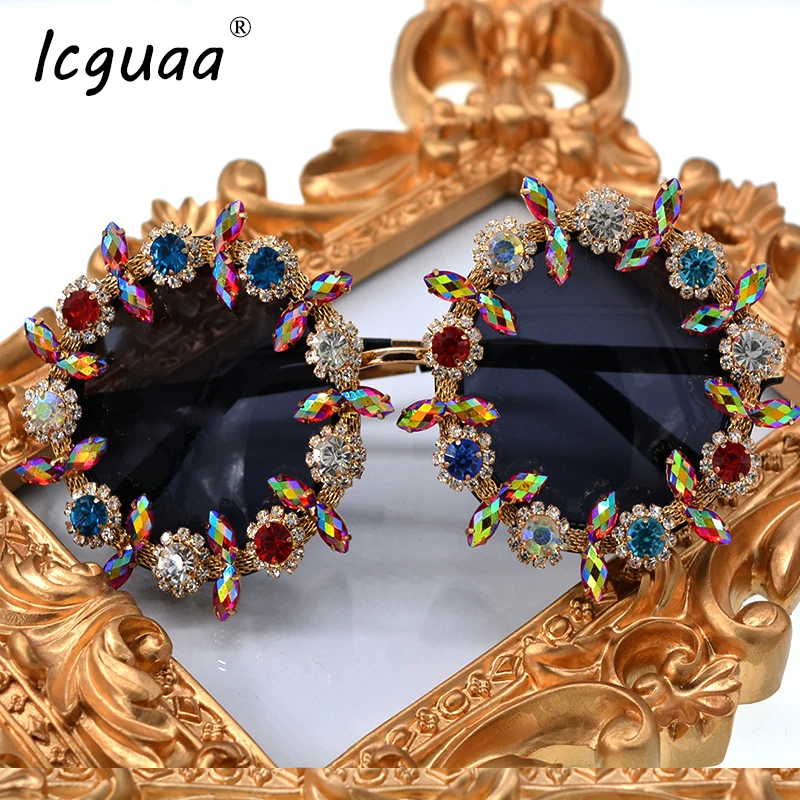 Round Rhinestone Flower Sunglasses Women Brand Designer Handmade Summer Luxury Crystal Ladies Sunglasses Gafas de sol mujer
Round Rhinestone Flower Sunglasses Women Brand Designer Handmade Summer Luxury Crystal Ladies Sunglasses Gafas de sol mujer