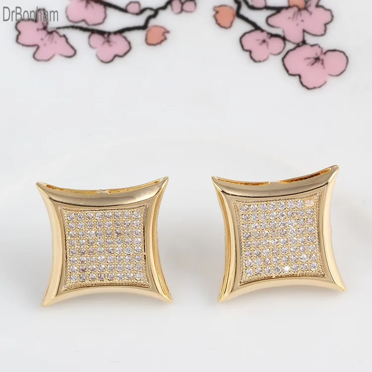 New Exquisite Man women Stud Earrings white yellow gold filled Cubic Zircon Micro Paved square Earrings Studs
New Exquisite Man women Stud Earrings white yellow gold filled Cubic Zircon Micro Paved square Earrings Studs