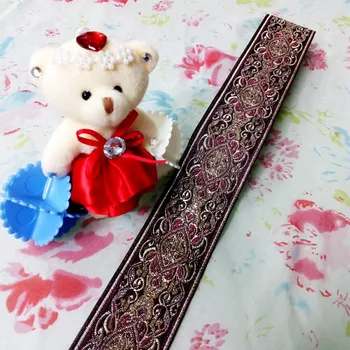 50mm 5cm 2'' Wine Light Gold Costume Quality Court Luxury Vintga Trim Laciness Embroidery National Jacquard Ribbon Woven Webbing
50mm 5cm 2'' Wine Light Gold Costume Quality Court Luxury Vintga Trim Laciness Embroidery National Jacquard Ribbon Woven Webbing