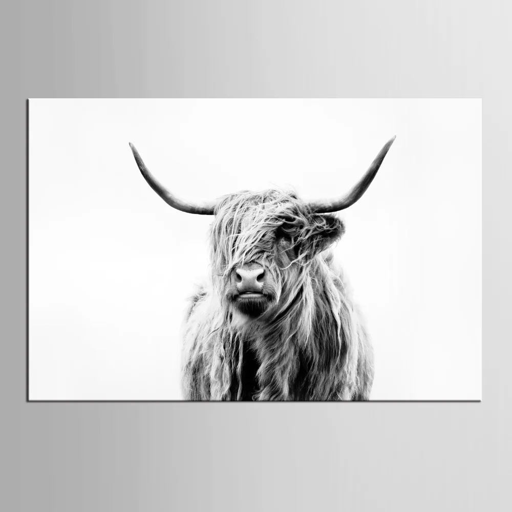 1 panel Schilderijen Muurschildering Koe Foto op Canvas Abstract Interieur  Dieren Olieverf Pictures| | - AliExpress