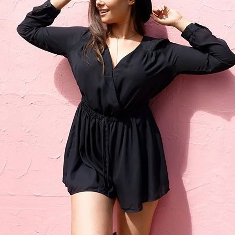 Sexy Women Bandage Deep V Neck Playsuits Long Sleeve Hollow Back Short Overalls Jumpsuit NFE99
Sexy Women Bandage Deep V Neck Playsuits Long Sleeve Hollow Back Short Overalls Jumpsuit NFE99