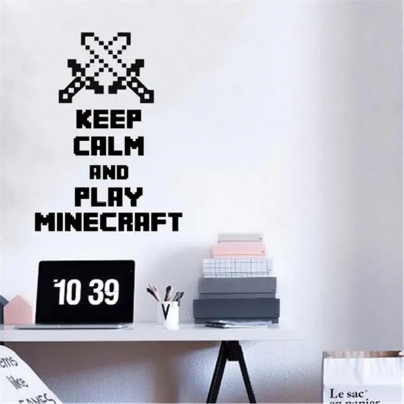 Art Design Cheap Home Decoration Keep Calm And Play Minecraft Wall Sticker Removable Vinyl Home Decor Game Decals Living Room
Art Design Cheap Home Decoration Keep Calm And Play Minecraft Wall Sticker Removable Vinyl Home Decor Game Decals Living Room