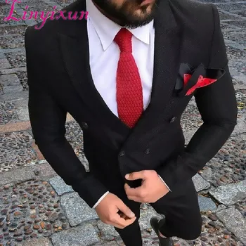 Linyixun Black Double Breasted Mens Suits 2Pieces Men 2018 Tuxedos For Party Prom Italian Stylish Wedding Mens Suits
Linyixun Black Double Breasted Mens Suits 2Pieces Men 2018 Tuxedos For Party Prom Italian Stylish Wedding Mens Suits